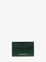 Hudson Crocodile-Embossed Leather Card Case