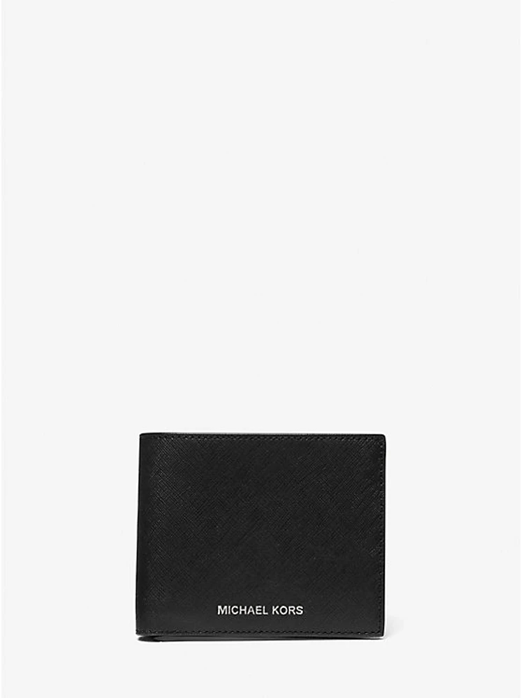 Varick Saffiano Leather Billfold Wallet With Passcase