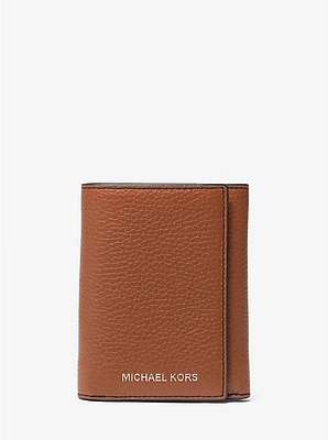Hudson Pebbled Leather Tri-Fold Wallet