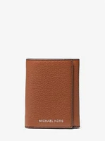 Hudson Pebbled Leather Tri-Fold Wallet