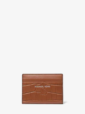 Hudson Crocodile Embossed Leather Bifold Wallet