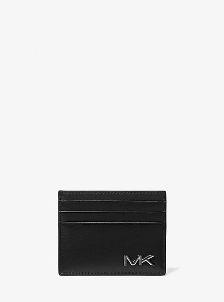 Varick Leather Tall Card Case