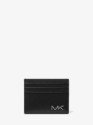 Varick Leather Tall Card Case