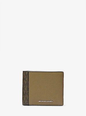 Billetera Hudson de piel con logotipo exclusivo y monedero