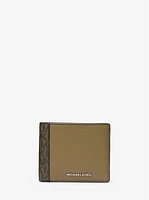 Billetera Hudson de piel con logotipo exclusivo y monedero