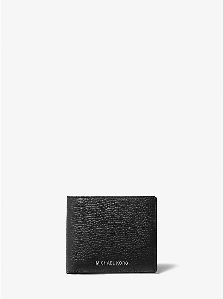 Hudson Pebbled Leather Slim Billfold Wallet