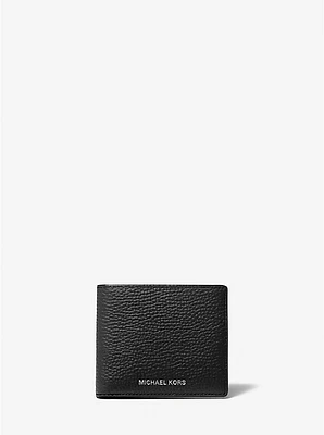 Hudson Pebbled Leather Slim Billfold Wallet