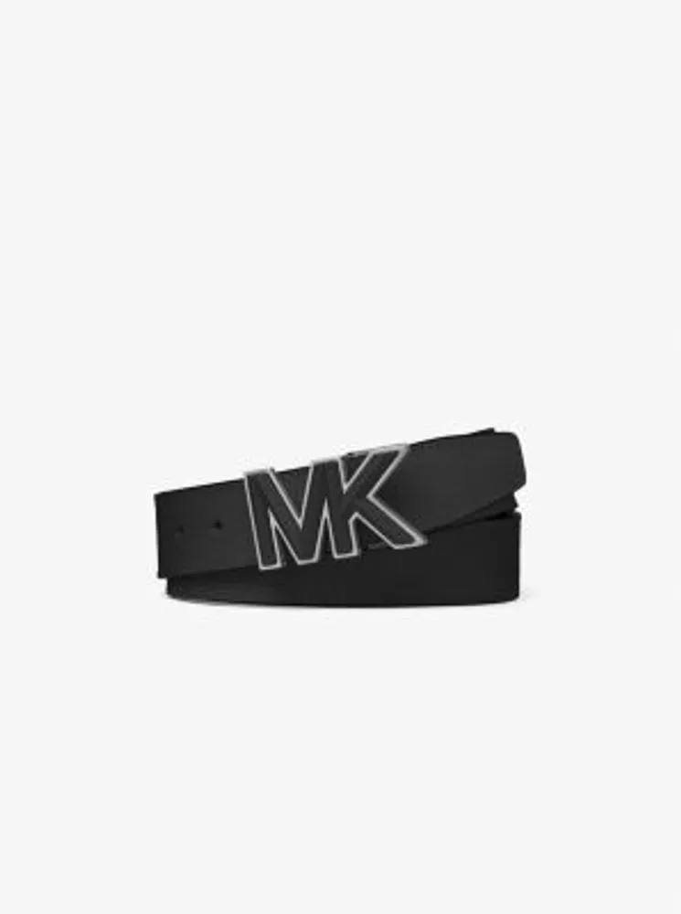 Logo Buckle Leather Belt