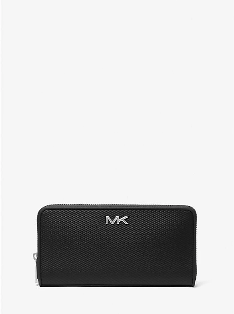 Varick Leather Zip-Around Wallet