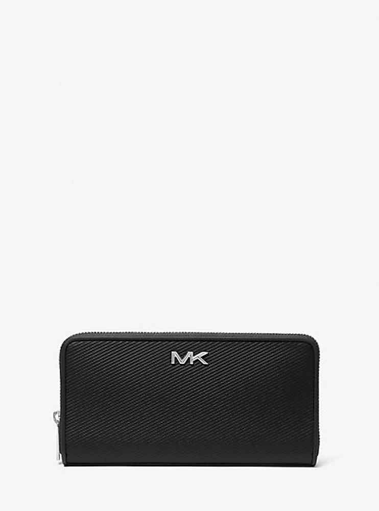 Varick Leather Zip-Around Wallet