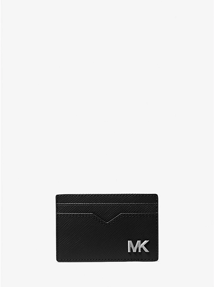 Edison Scratch-Resistant Crossgrain Leather Card Case