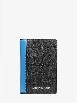 Tarjetero Hudson tipo folio con logotipo exclusivo