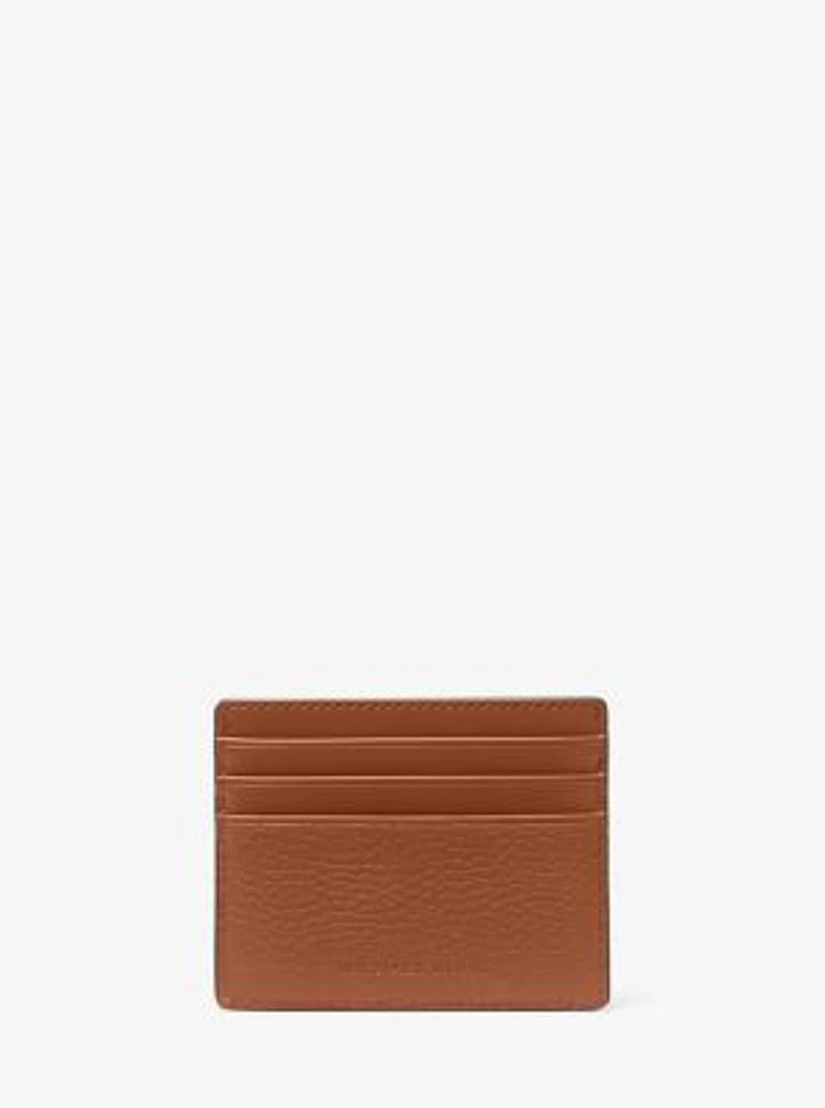 Hudson Embossed Pebbled Leather Tall Card Case