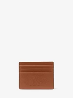 Hudson Embossed Pebbled Leather Tall Card Case