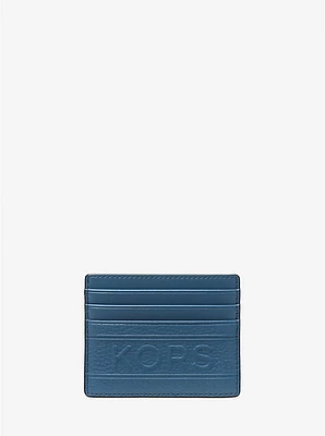 Hudson Embossed Pebbled Leather Tall Card Case