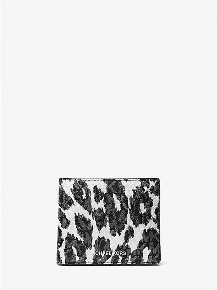 Hudson Leopard Logo Billfold Wallet