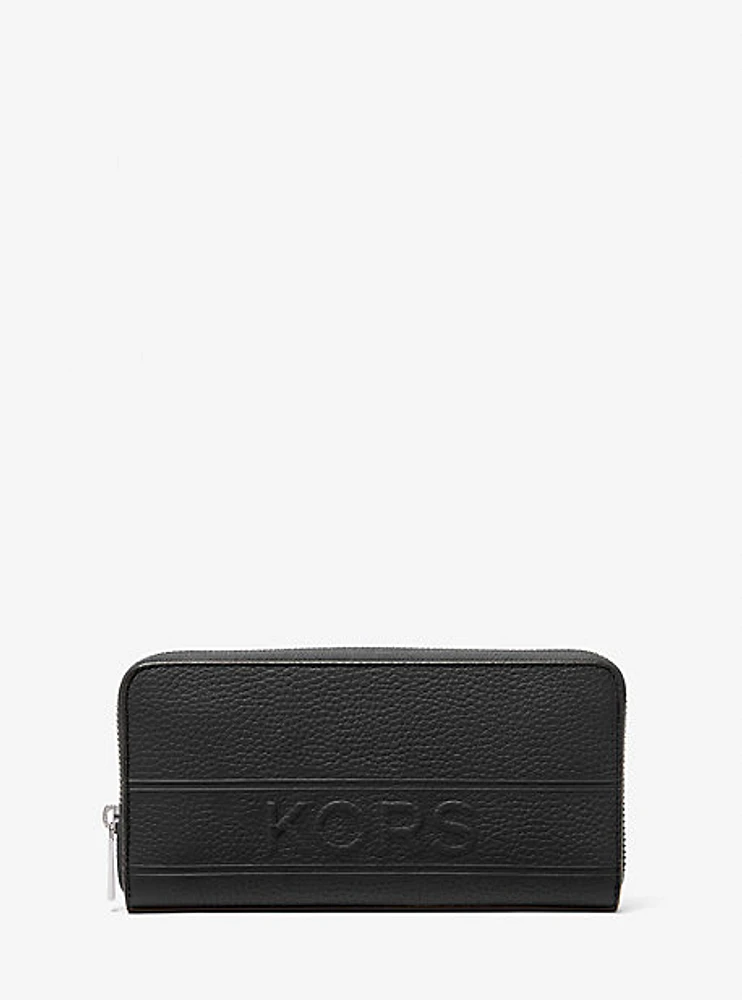 Hudson Pebbled Leather Zip-Around Wallet