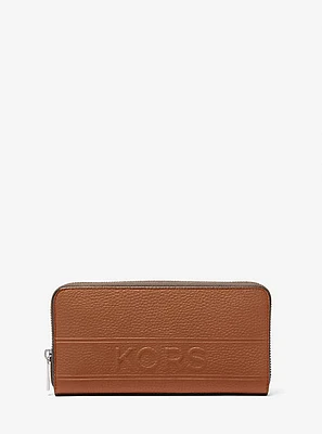 Hudson Pebbled Leather Zip-Around Wallet