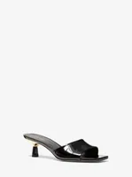 Amal Patent Leather Kitten Sandal