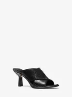 Gideon Snake Embossed Leather Mule