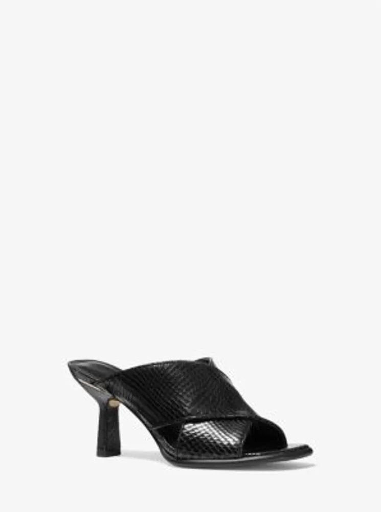 Gideon Snake Embossed Leather Mule