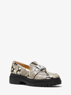 Parker Snake Embossed Faux Leather Loafer