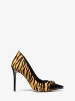 Parker Tiger Print Calf Hair and Leather Pump