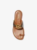 Rory Logo and Faux Leather Sandal