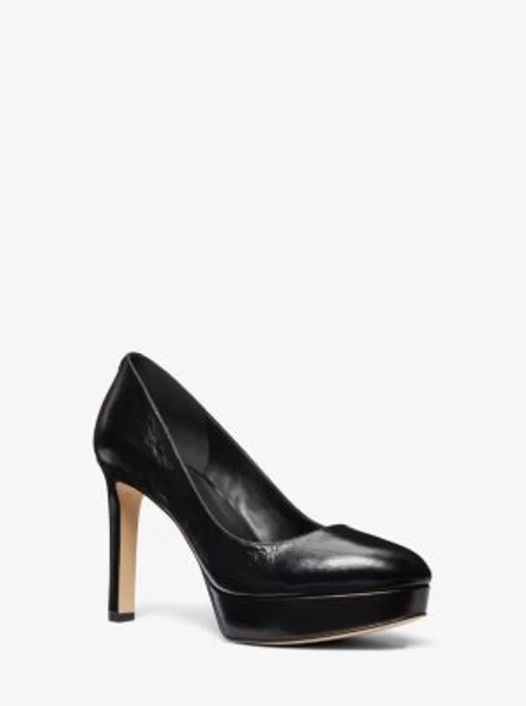 Chantal Crinkled Patent Leather Platform Pump