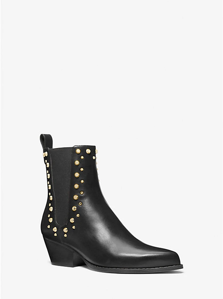 Kinlee Astor Studded Leather Ankle Boot