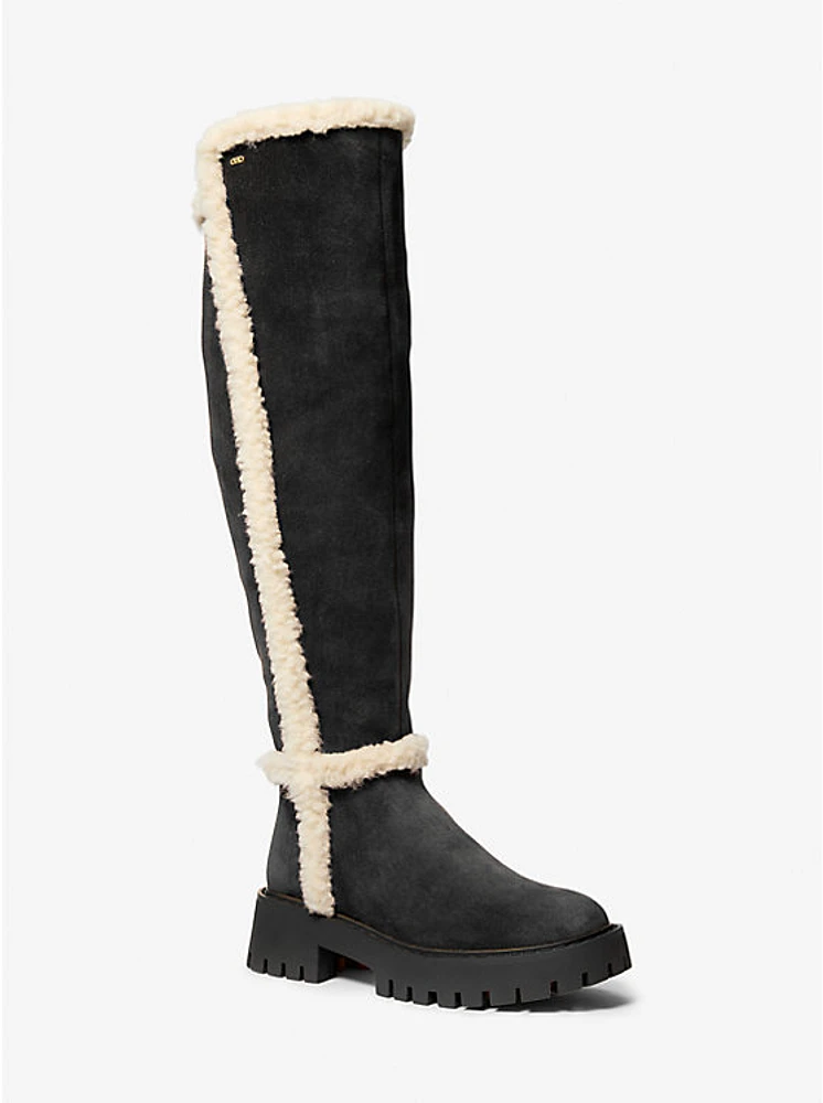 Asher Suede and Faux Shearling Boot