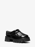 Barton Crackled Patent Leather Slip-On Mule