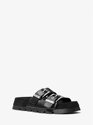 Colby Suede and Leather Flat Sandal