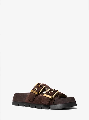 Colby Suede Flat Sandal