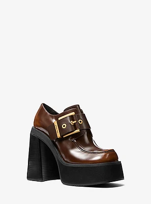 Colby Burnished Leather Platform Loafer