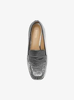 Carlson Crackled Metallic Leather Loafer