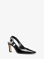 Darrington Crackled Patent Leather Slingback Pump