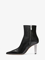 Halle Embellished Leather Ankle Boot