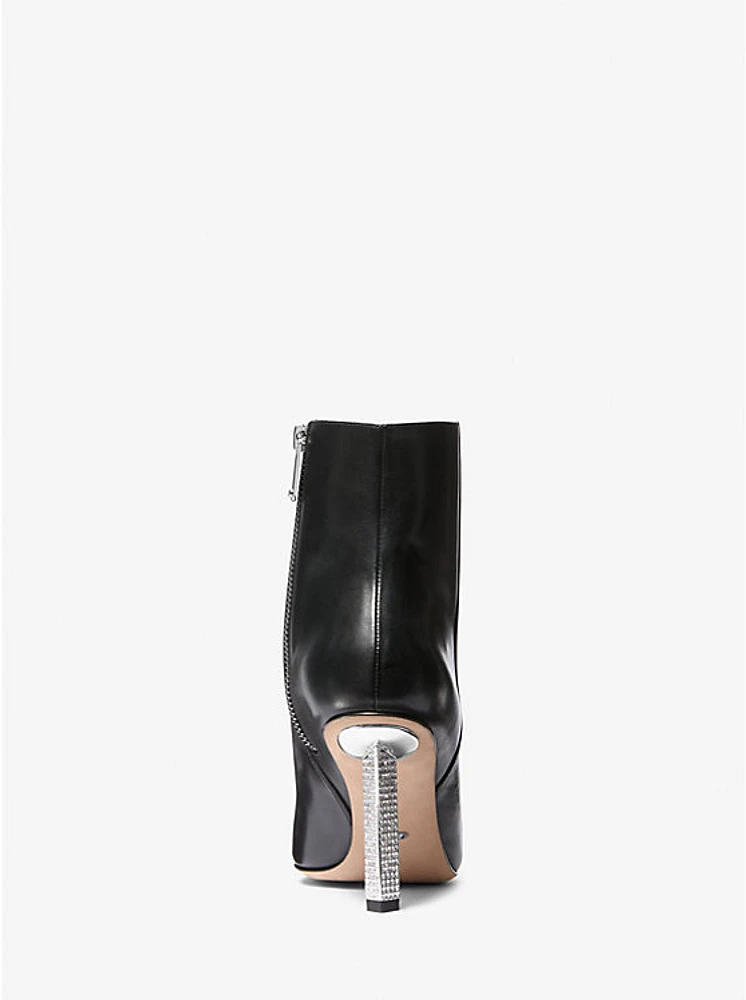 Halle Embellished Leather Ankle Boot