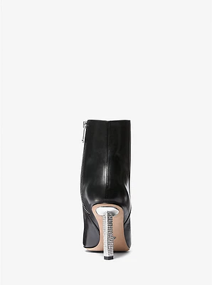 Halle Embellished Leather Ankle Boot