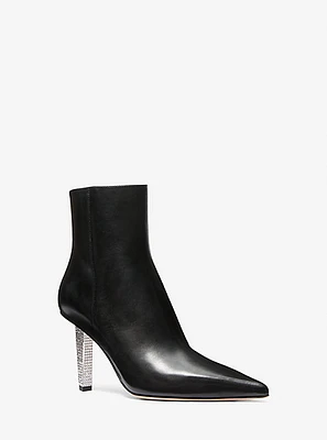 Halle Embellished Leather Ankle Boot