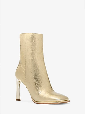 Kelsea Metallic Crackled Leather Boot