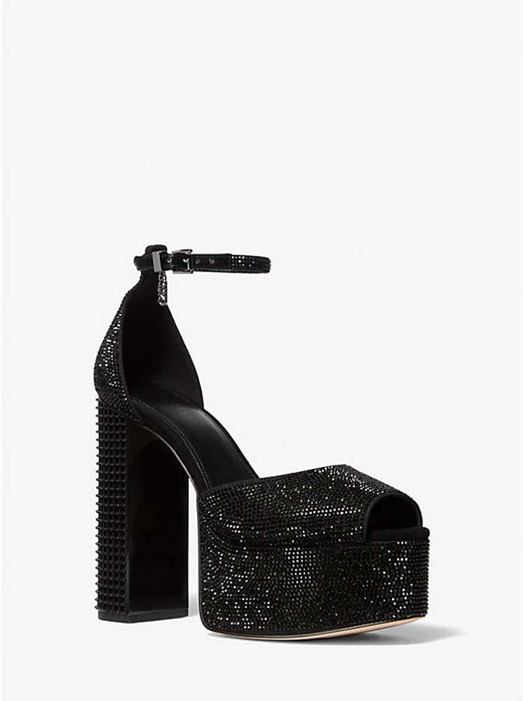 Maxine Crystal Embellished Platform Sandal