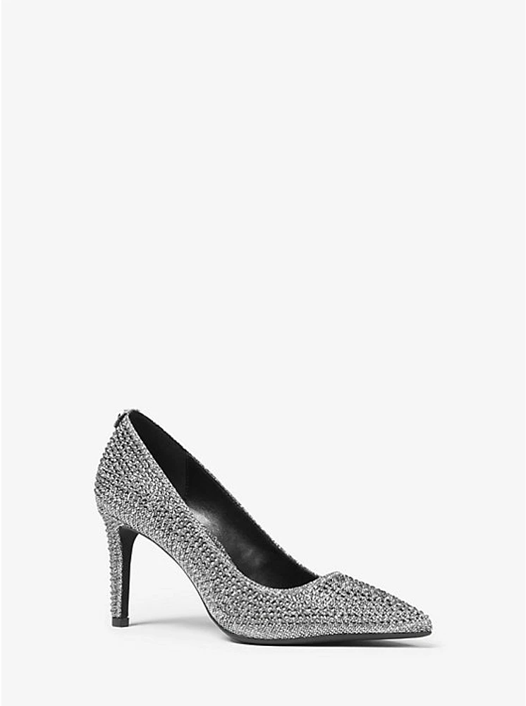 Dorothy Embellished Chain-Mesh Pump