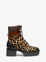 Khloe Mixed-Media Combat Boot