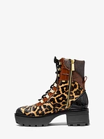 Khloe Mixed-Media Combat Boot