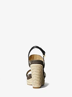 Farrah Leather Wedge Sandal