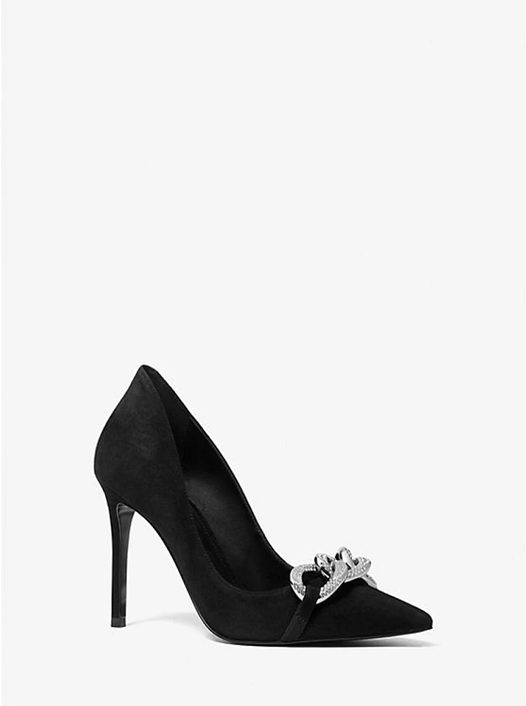 Scarlett Embellished Suede Pump