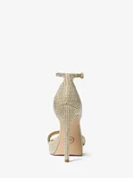 Jordyn Embellished Glitter Chain Mesh Platform Sandal