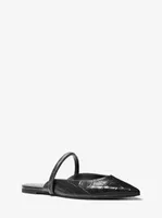 Jessa Flex Crocodile Embossed Leather Mule